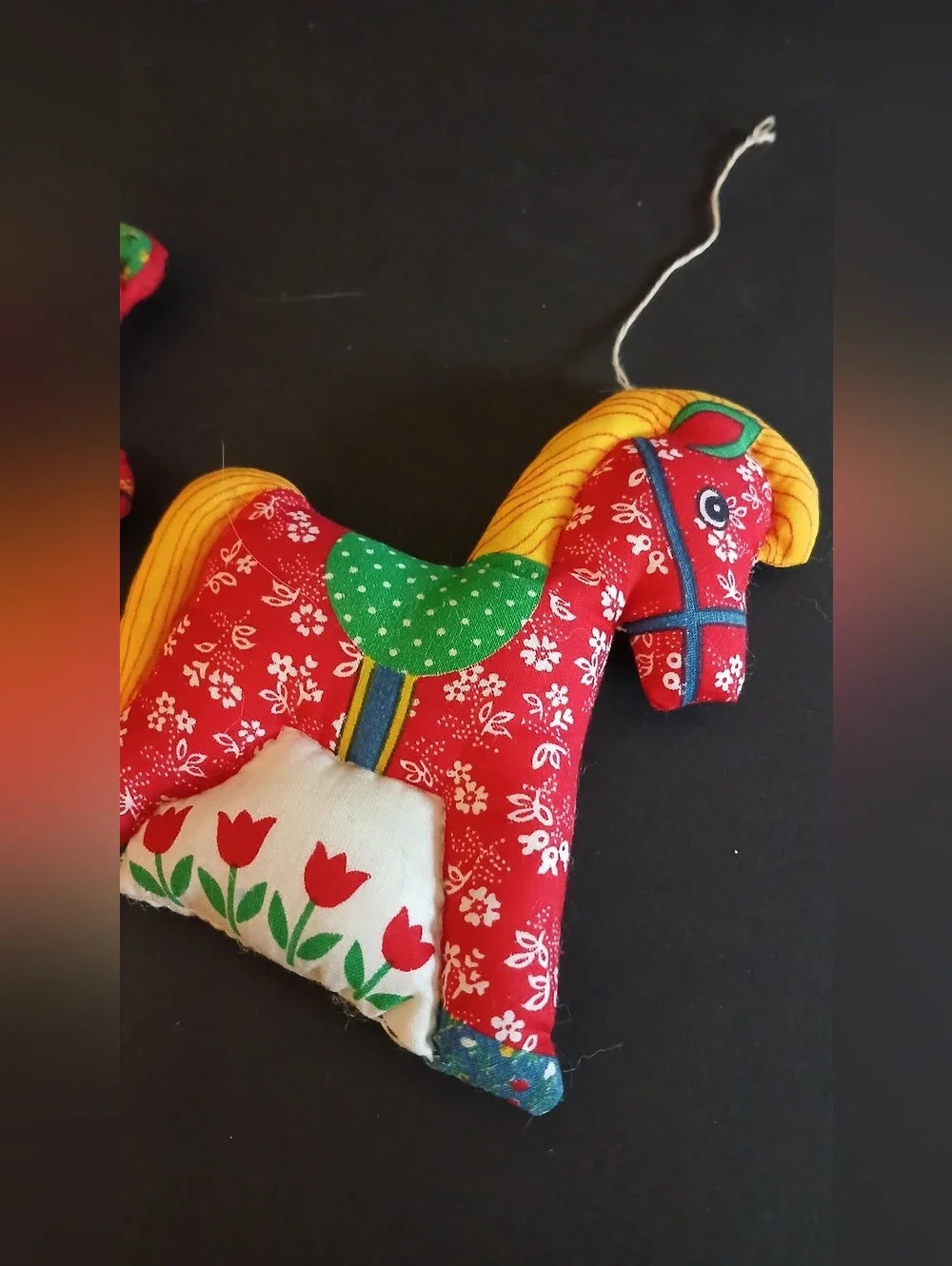 Vintage Handmade Fabric Stuffed Christmas Ornaments (17) Retro, Kitchy, 70s